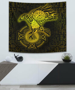Victory or Valhalla Shield Maiden Tapestry for Wall Décor