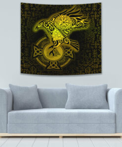 Victory or Valhalla Shield Maiden Tapestry for Wall Décor