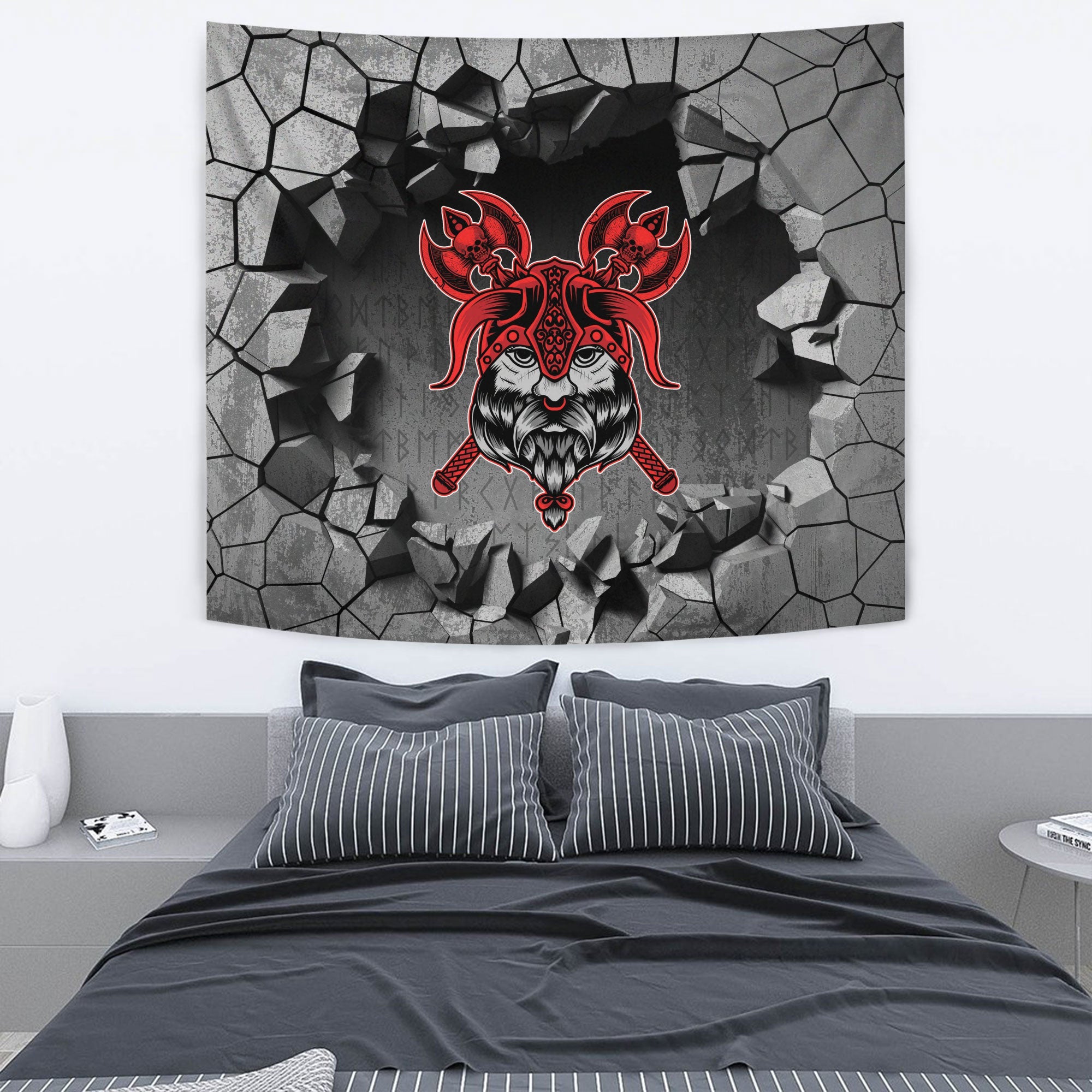 Victory or Valhalla Viking Tapestry Wall Décor