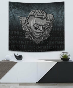 Victory or Valhalla Warrior Tapestry for Wall Décor