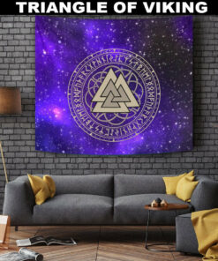 Viking 3D Warrior Robo Fire Red Pattern Tapestry for Wall Décor