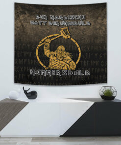 Viking Axe Norse Warrior See You In Valhalla Tapestry for Wall Décor