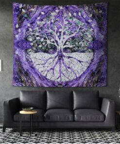 Viking Birds Raven Huginn And Muninn Celtic Tree Tapestry for Wall Décor