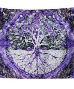 Viking Birds Raven Huginn And Muninn Celtic Tree Tapestry for Wall Décor