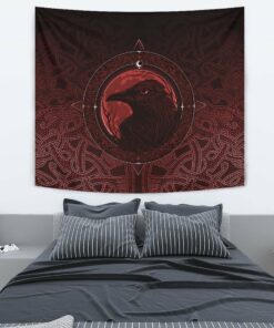 Viking Celtic Tree Of Life On White Background Tapestry for Wall Décor