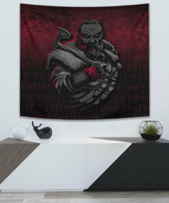 Viking Heritage Scandinavian Warrior Tapestry for Wall Décor