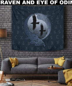 Viking Moon Symbol Tapestry for Wall Décor