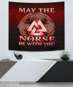 Viking Mythology Victory Or Valhalla Norse Tapestry for Wall Décor