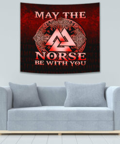 Viking Mythology Victory Or Valhalla Norse Tapestry for Wall Décor