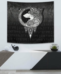 Viking Norse Wolf Tapestry for Wall Décor
