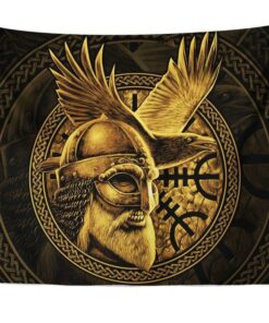 Viking Odin's Raven Legend Warrior Limited 3D Print Wall Tapestry for Wall Décor