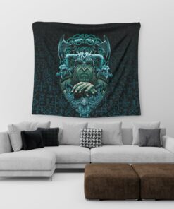 Viking Raven Gold Tapestry for Wall Décor