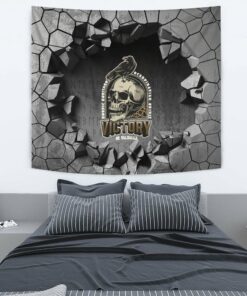 Viking Raven With Horns And Soaring Crown Tapestry for Wall Décor