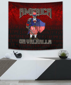 Viking Style America Or Valhalla Tapestry for Wall Décor