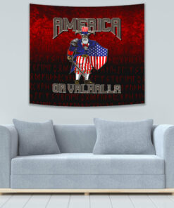 Viking Style America Or Valhalla Tapestry for Wall Décor