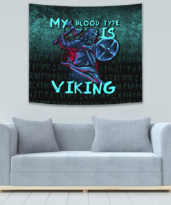 Viking Style Head Skull Tapestry for Wall Décor