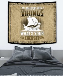 Viking Style Legend Warrior Print Wall Tapestry for Wall Décor