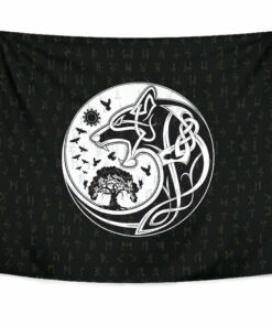 Viking Style Swords Medieval Warrior Ancient Barbarian Tapestry for Wall Décor