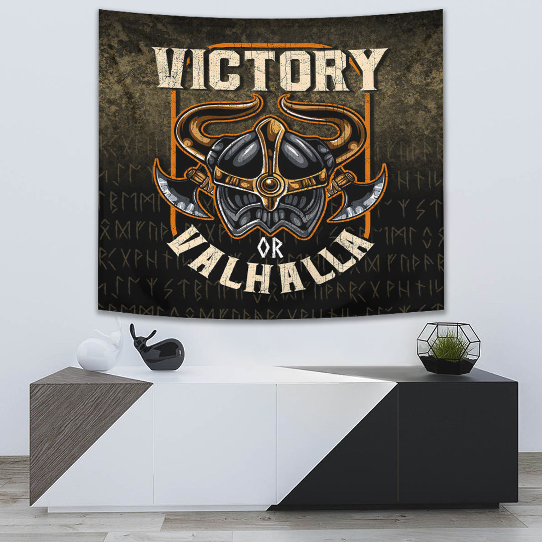 Viking Style Tapestry Ancient Warrior Skull Tapestry for Wall Décor