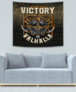 Viking Style Tapestry Ancient Warrior Skull Tapestry for Wall Décor