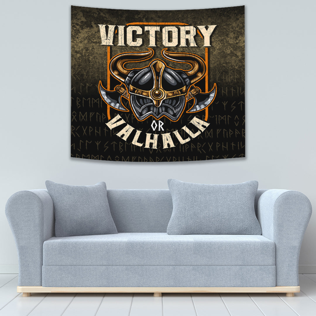 Viking Style Tapestry Ancient Warrior Skull Tapestry for Wall Décor