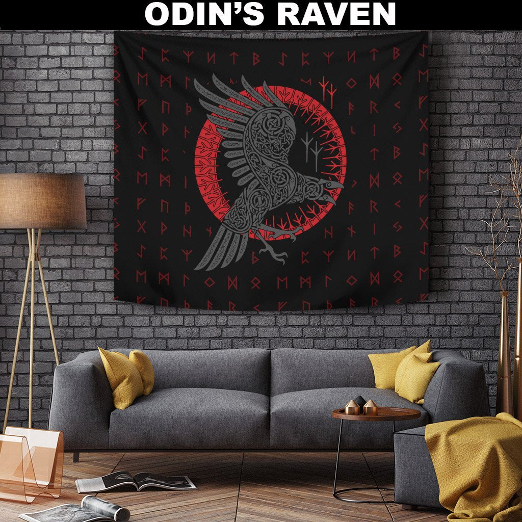 Viking Style Tapestry Bearded Warrior Skull With Crossed Axes Tapestry for Wall Décor