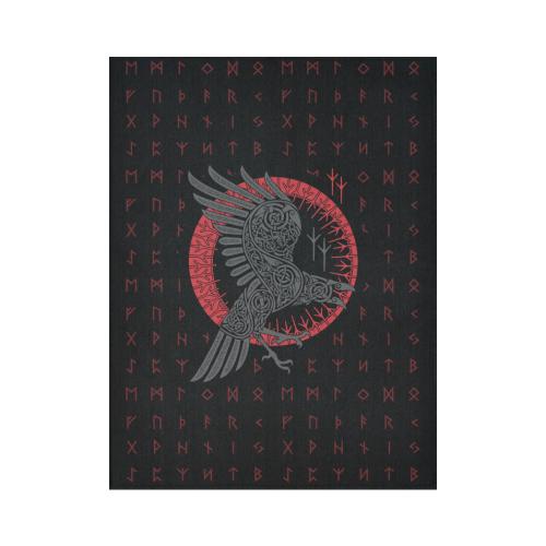 Viking Style Tapestry Bearded Warrior Skull With Crossed Axes Tapestry for Wall Décor