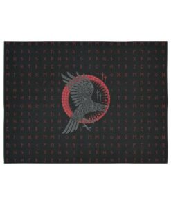 Viking Style Tapestry Bearded Warrior Skull With Crossed Axes Tapestry for Wall Décor