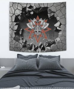 Viking Style Tapestry Board Of With Crossed Swords Tapestry for Wall Décor