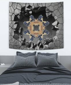 Viking Style Tapestry Celtic Raven Ornament Frame Colorful Tapestry for Wall Décor