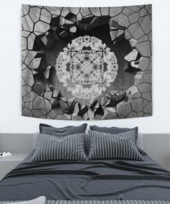 Viking Style Tapestry Celtic Symbol Of Yin And Yang Druidic Yggdrasil Tree Tapestry for Wall Décor