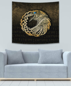 Viking Style Tapestry Celtic Tattoo And Mystic Tribal Symbol Tapestry for Wall Décor