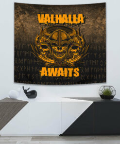 Viking Style Tapestry Celtic Wolf Ornament Black And White Tapestry for Wall Décor