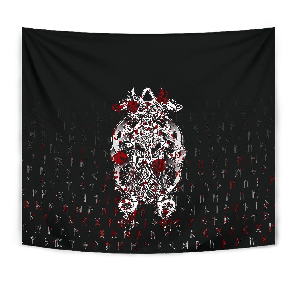 Viking Style Tapestry Crow Of Viking Style for Wall Décor