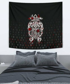 Viking Style Tapestry Crow Of Viking Style for Wall Décor
