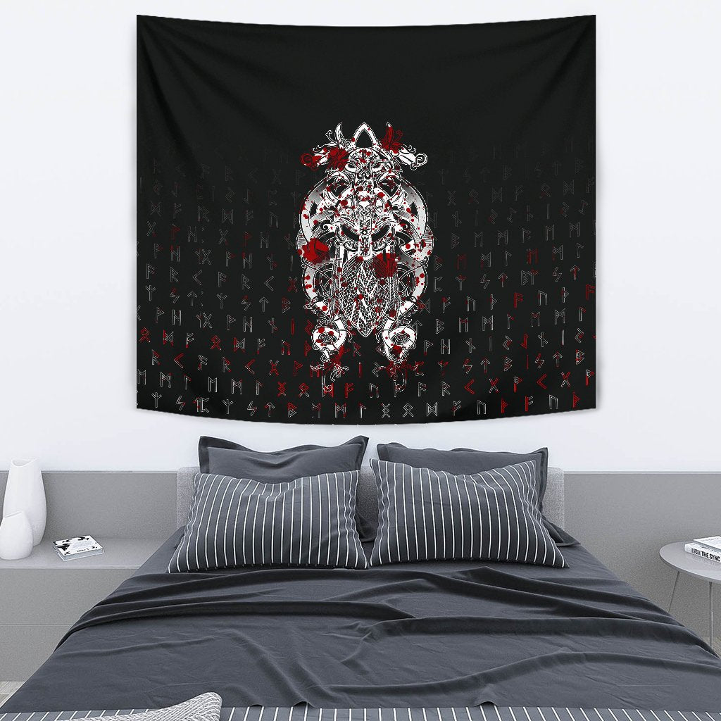 Viking Style Tapestry Crow Of Viking Style for Wall Décor