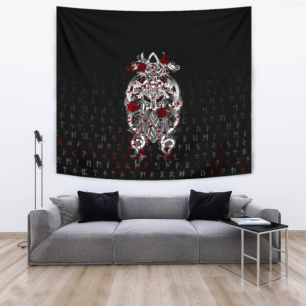 Viking Style Tapestry Crow Of Viking Style for Wall Décor