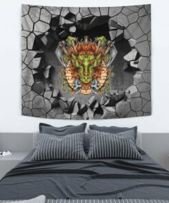 Viking Style Tapestry Dragon And Raven Tapestry for Wall Décor