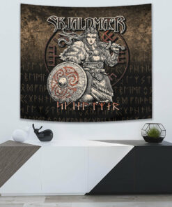 Viking Style Tapestry Dragons And Celtic Tree Of Life Tapestry for Wall Décor