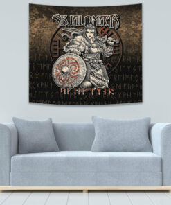 Viking Style Tapestry Dragons And Celtic Tree Of Life Tapestry for Wall Décor