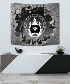 Viking Style Tapestry Drakkar In Circle Of Ancient Tapestry for Wall Décor