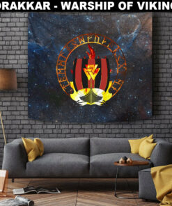 Viking Style Tapestry Drakkar Warship Of The Viking Style for Wall Décor