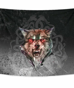 Viking Style Tapestry Fenrir Norse Wolf for Wall Décor