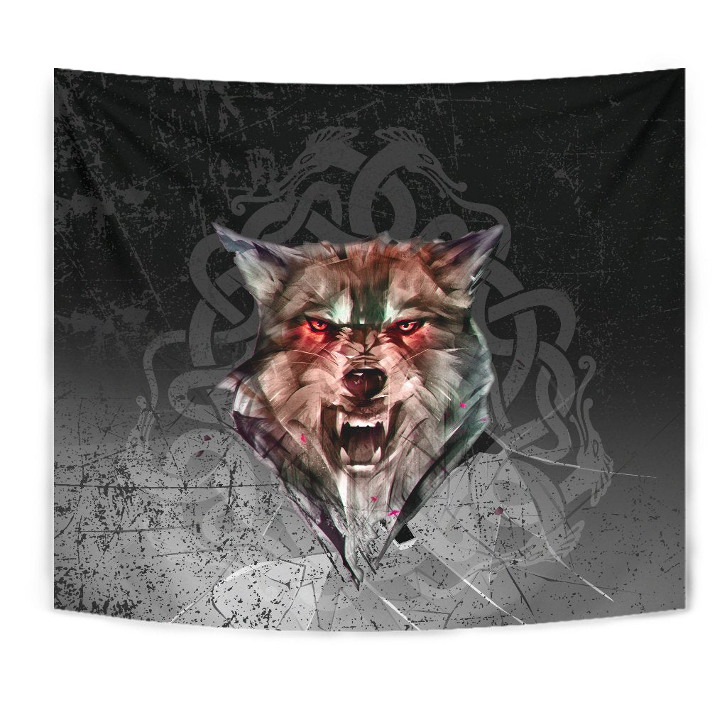 Viking Style Tapestry Fenrir Norse Wolf for Wall Décor