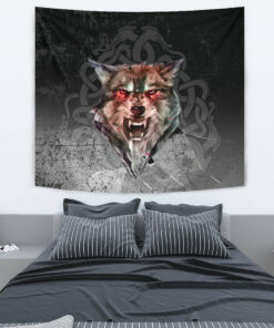 Viking Style Tapestry Fenrir Norse Wolf for Wall Décor