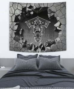 Viking Style Tapestry Fenrir Wolf And Moon Tapestry for Wall Décor