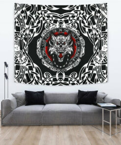 Viking Style Tapestry Fenrir Wolf for Wall Décor