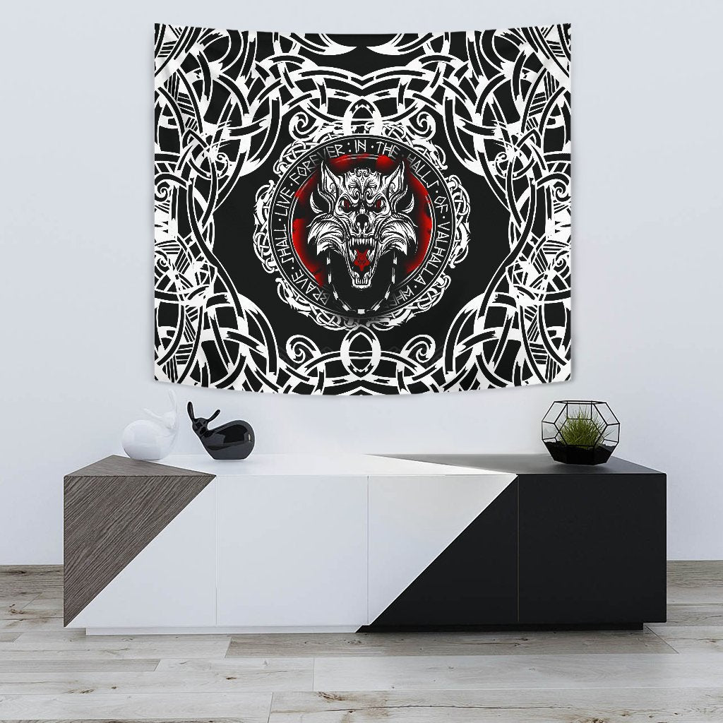 Viking Style Tapestry Fenrir Wolf for Wall Décor