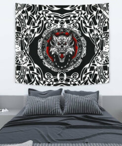 Viking Style Tapestry Fenrir Wolf for Wall Décor