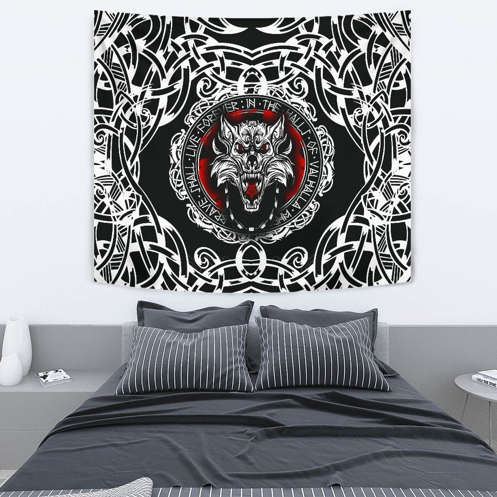 Viking Style Tapestry Fenrir Wolf for Wall Décor